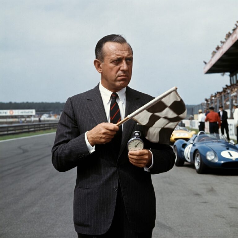 A man in a suit, hosting an event or giving a presentation.